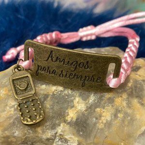 “Amigos para siempre” macramé brazalete iPhone